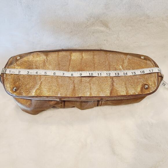 Yves Saint Laurent Muse Bag Metallic Bronze Leather Y2K YSL Satchel - Picture 16 of 16